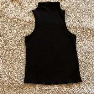 Ribbed loose turtle neck top